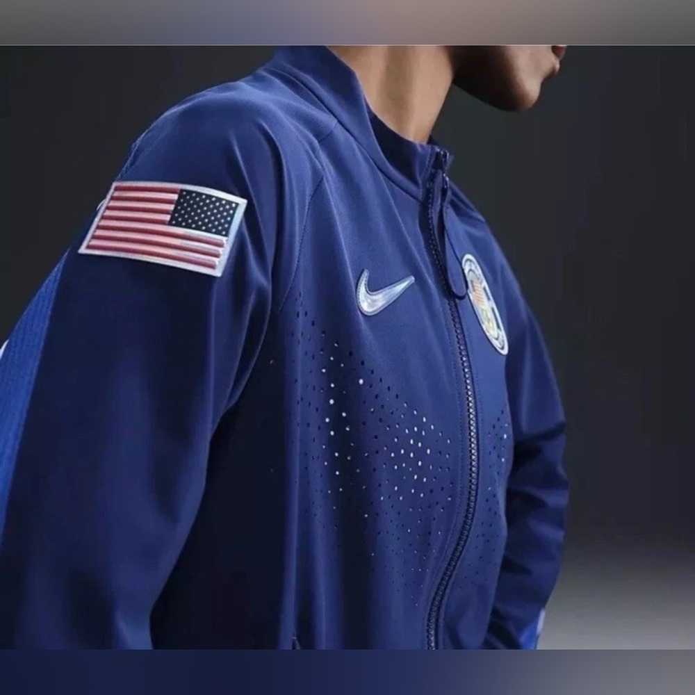 Nike USA Olympic Team Paris 2024 Podium Zip Up Jacket Blue Women’s sz Small - Picture 2 of 5